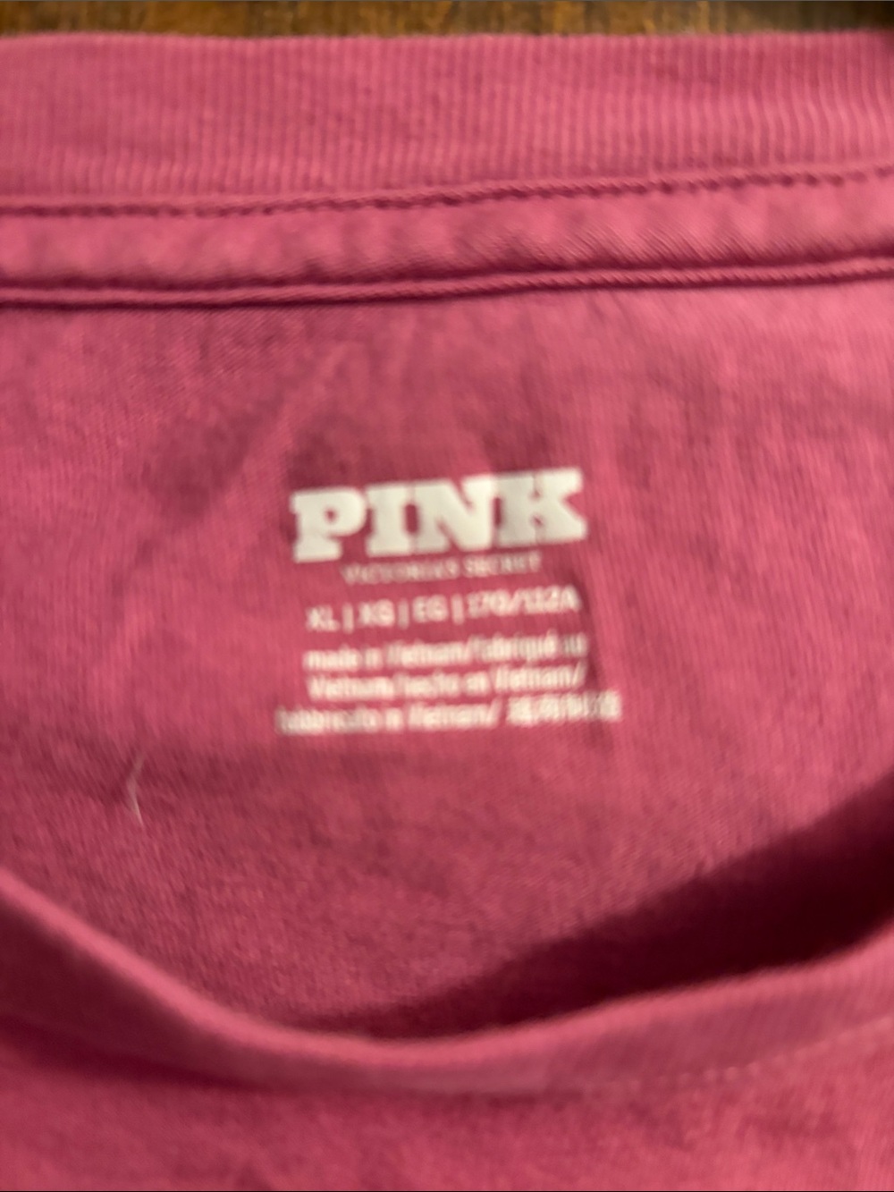 PINK Victoria's Secret Short Sleeve Crop Tee — berry pink - Picture 2 of 2
